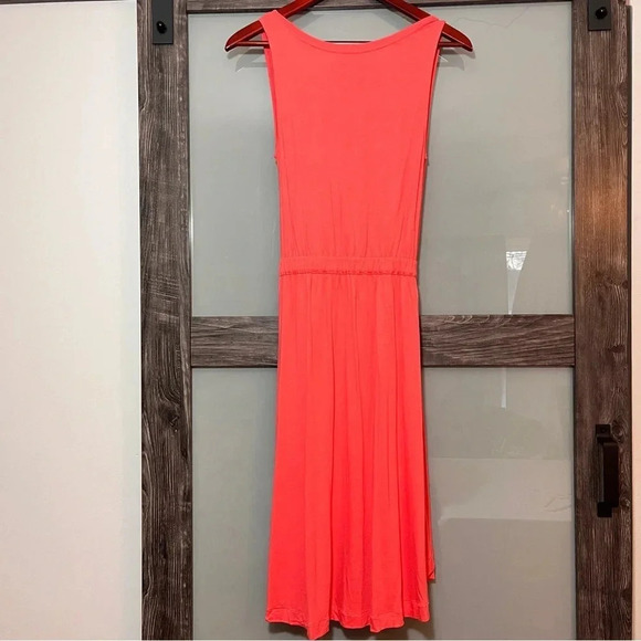 Gap Pink Tie Waist Sleeveless Dress XS High-Low Hem - Picture 7 of 8